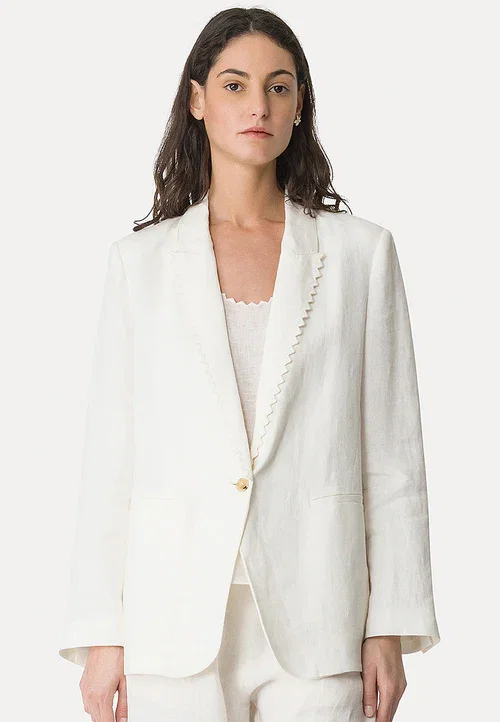 Chic Embroidered Edges Jacket
