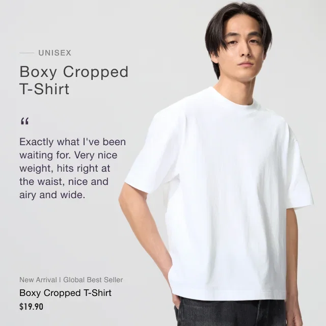 Banner 1 Men Boxy Cropped T-Shirt