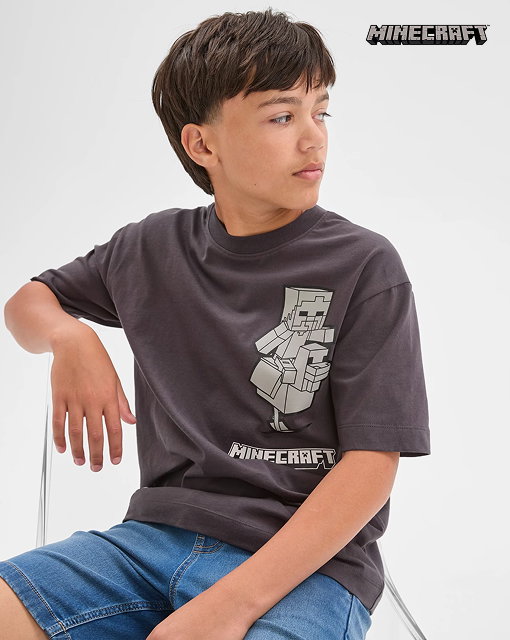 Boys 7-16 Minecraft chicken jockey Australian Cotton t-shirt