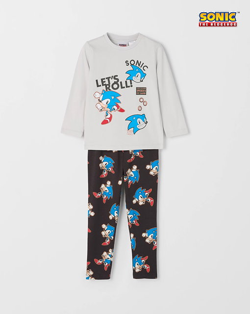 Boys 1-8 Sonic The Hedgehog Australian Cotton knit PJ set