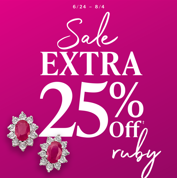 Shop Ruby Sale - Extra 25% Off