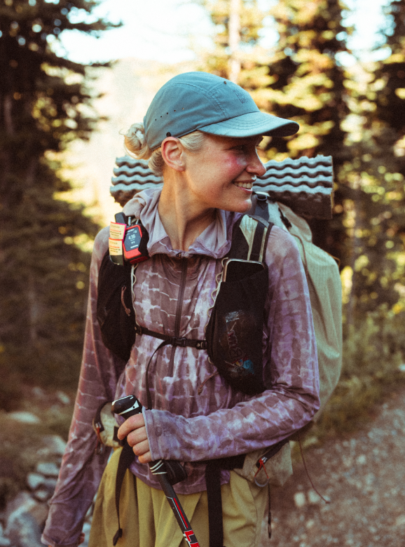 Liz wearing her Crater Lake™ Hoody.