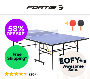 Fortis Full Sized Foldable Indoor Table Tennis Table with Accessories Product Image