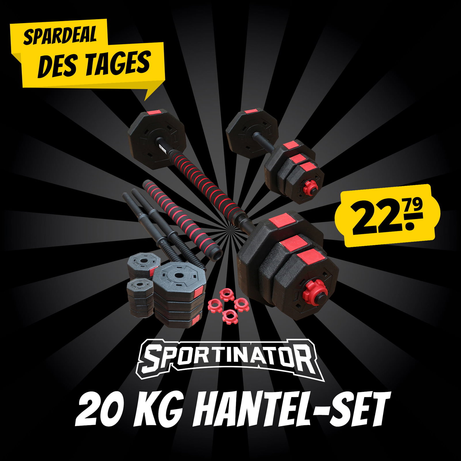SPORTINATOR "Curls" 2-in-1 Kurz + Langhantel 2