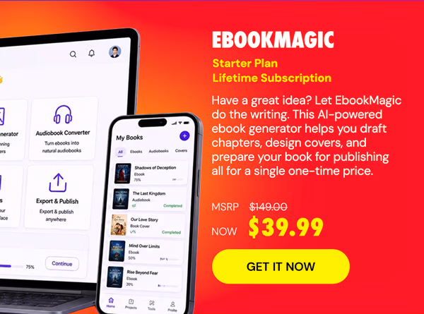 EbookMagic Starter Plan: Lifetime Subscription