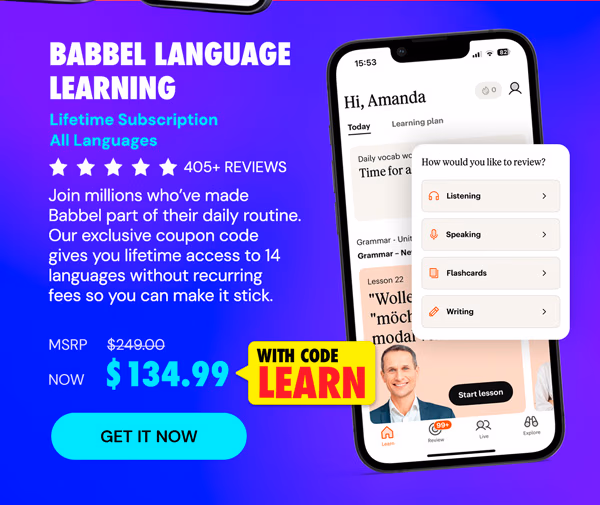 Babbel Language Learning: Lifetime Subscription (All Languages)