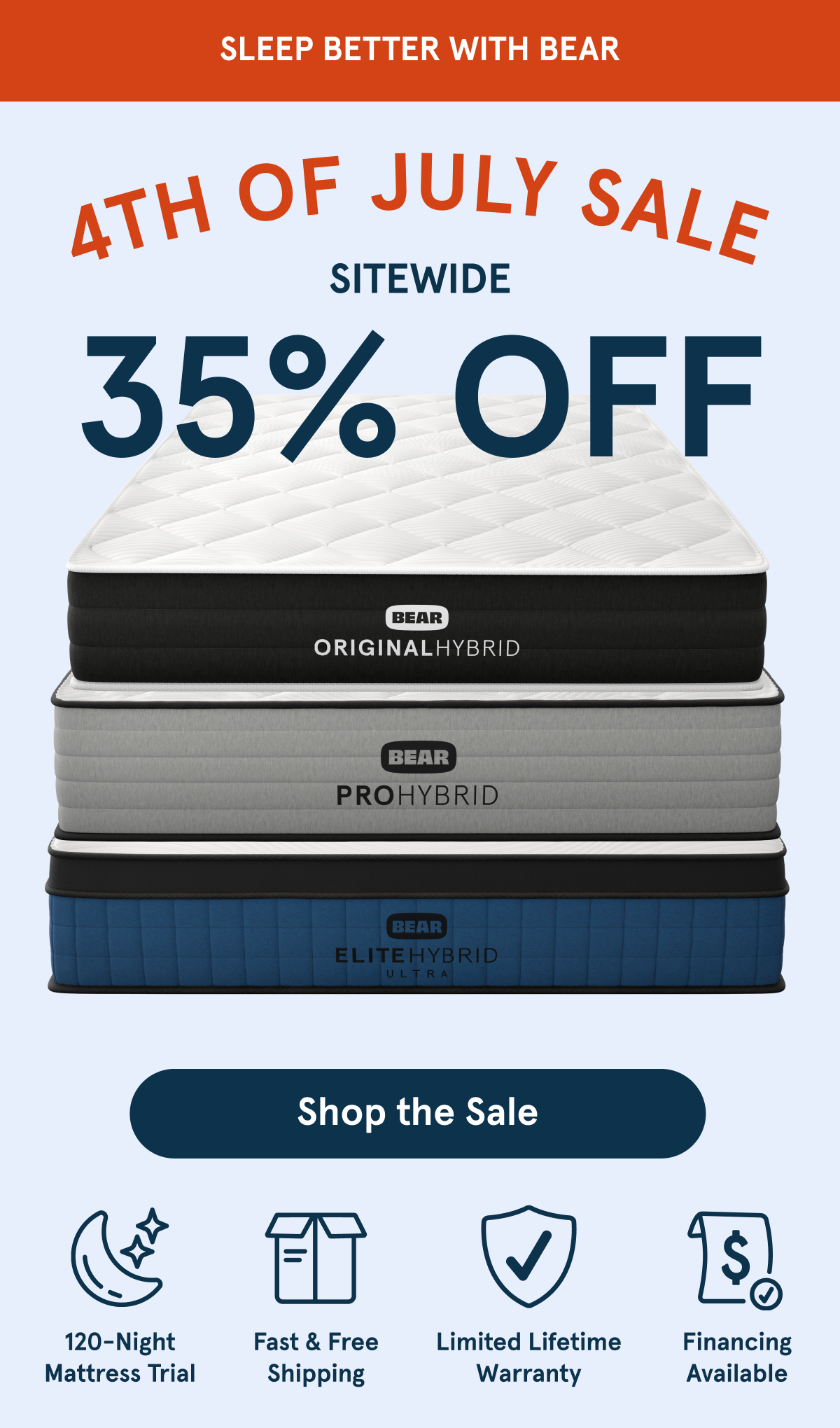 4th of July Sitewide 35% off
