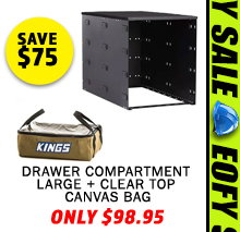 Drawer Compartment Large + Clear Top Canvas Bag