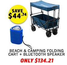 Beach & Camping Folding Cart + Bluetooth Speaker