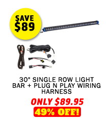 30 Single Row Light Bar + Plug N Play Wiring Harness