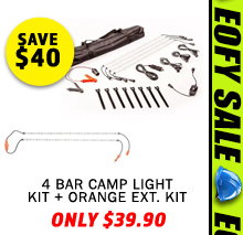 Illuminator 4 Bar Camp Light Kit + Orange LED Camp Light Extension Kit