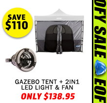 Gazebo Tent + 2in1 LED Light & Fan