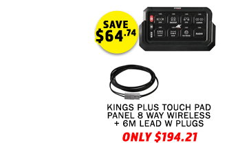 Plus Touch Pad Panel 8 Way Wireless + 6M LEAD W PLUGS