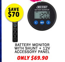 500A Battery Monitor with Shunt + 12V Accessory Panel