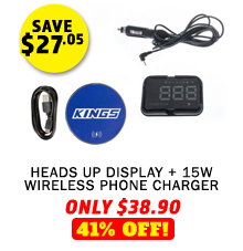 Heads Up Display (HUD) + 15W Wireless Phone Charger