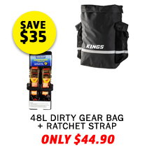 48L Dirty Gear Bag + Hercules Heavy Duty 3m Ratchet Strap (2 pack)