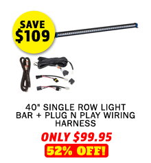 40 Single Row Light Bar + Plug N Play Wiring Harness
