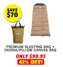 Premium Sleeping bag -5°C to 5°C Degrees Celsius Right Zipper + Doona/Pillow Canvas Bag