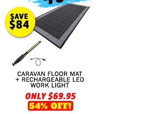 Caravan Floor Mat + Rechargeable LED Work light