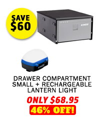 Drawer Compartment Small + Rechargeable Lantern Light