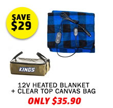 12V Heated Blanket + Clear Top Canvas Bag