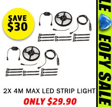 2x Illuminator 4m MAX LED Strip Light