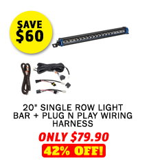 20 Single Row Light Bar + Plug N Play Wiring Harness