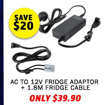 AC To 12V Fridge Adaptor + 1.8m Fridge Cable