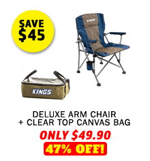 Deluxe Arm Chair + Clear Top Canvas Bag