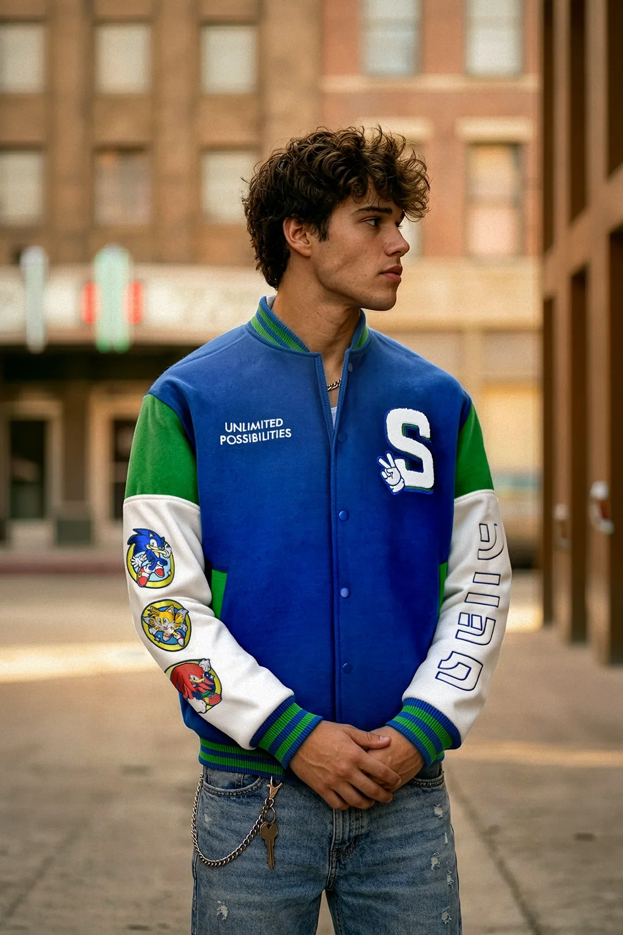 Image of Sonic the Hedgehog: 35th Anniversary Varsity Jacket