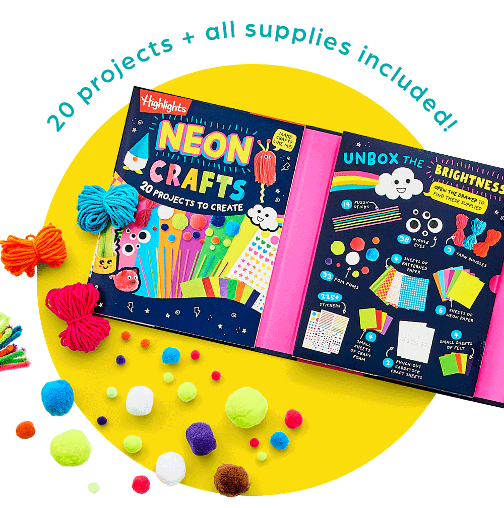 Neon Crafts: 20 Projects + All Supplies Included.