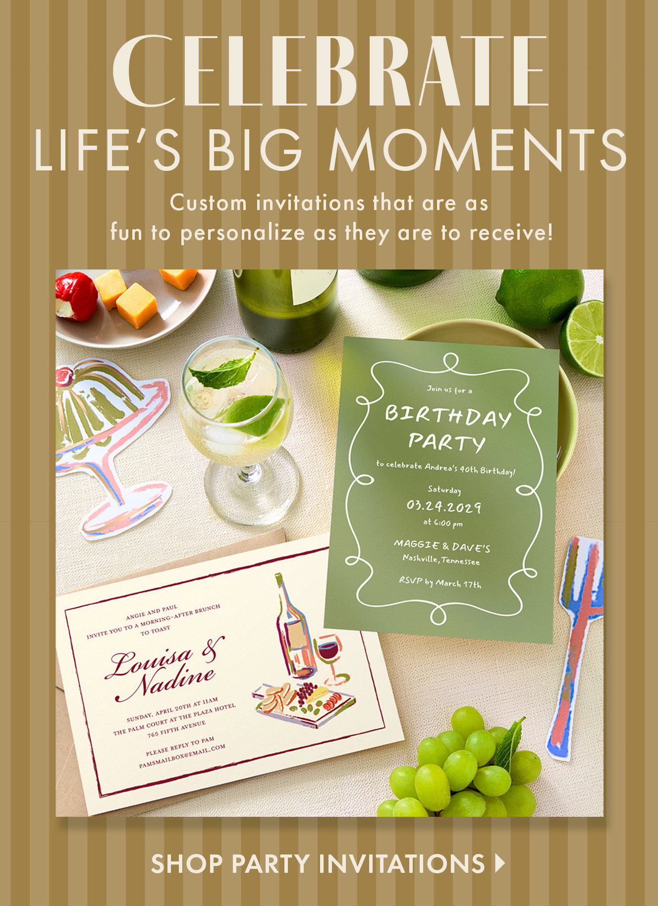 Personalized Party Invitations