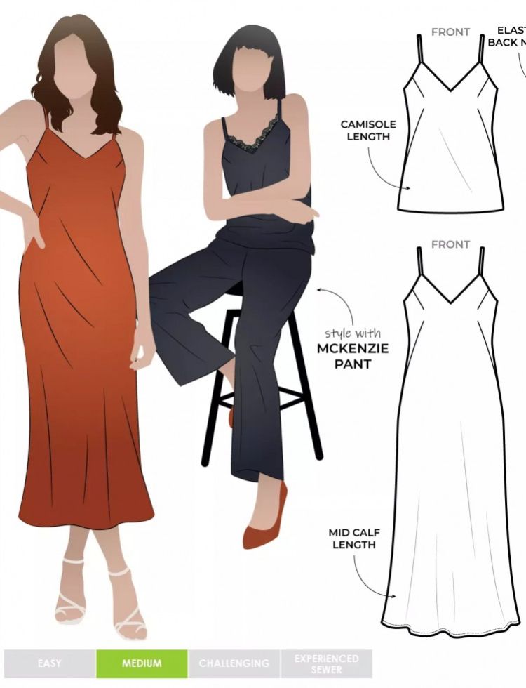 Style Arc Paper Sewing Pattern Kingsley Bias Cut Dress & Cami