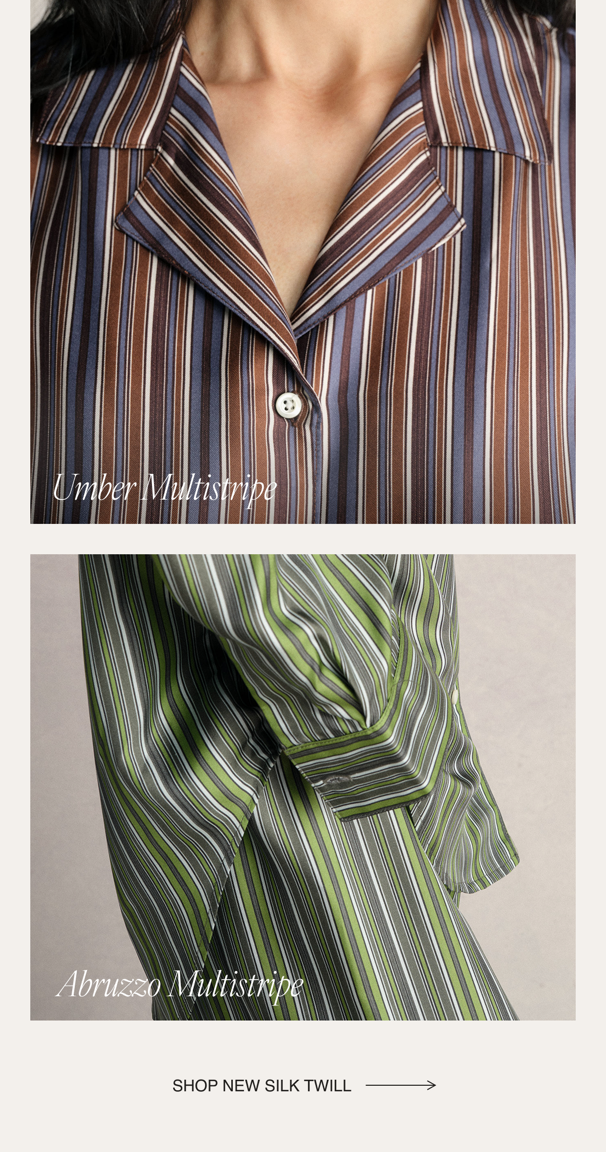 New: Silk Twill Stripes