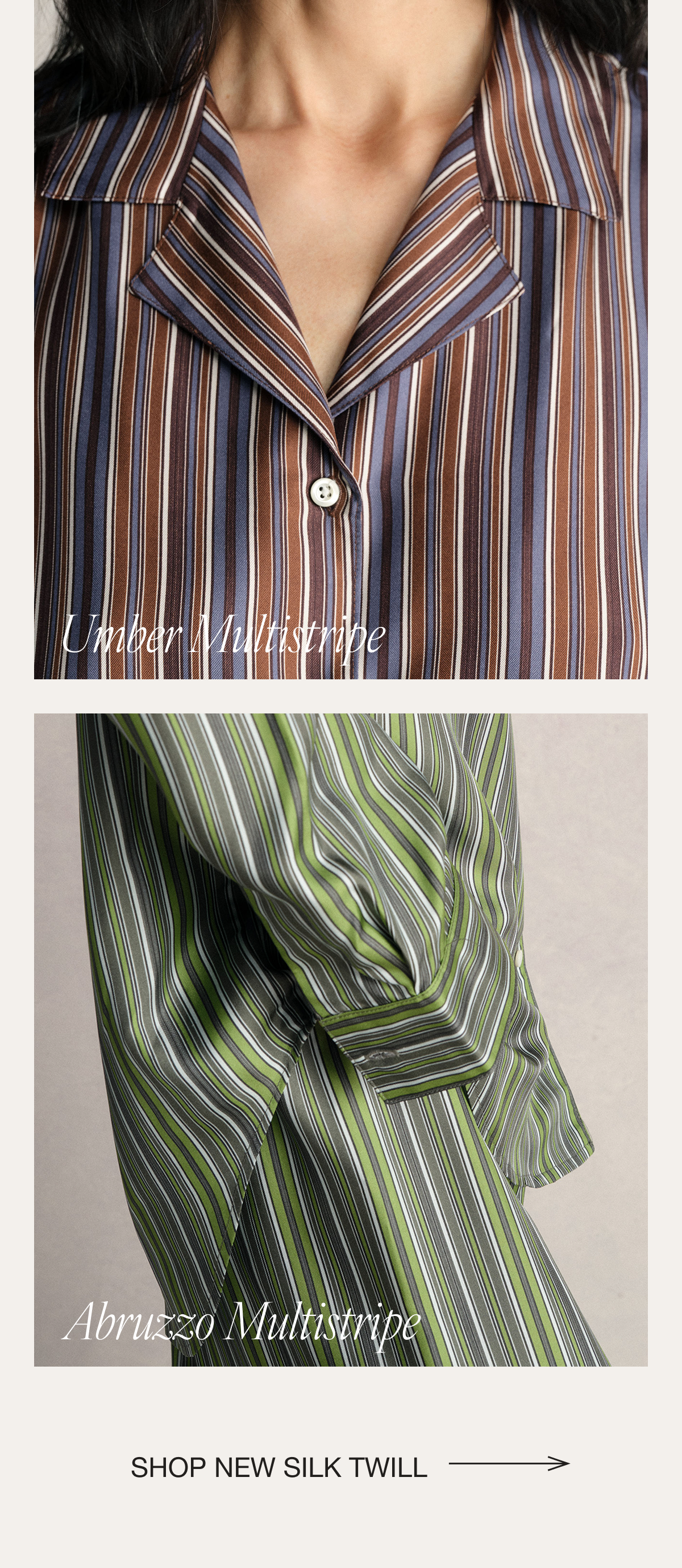 New: Silk Twill Stripes