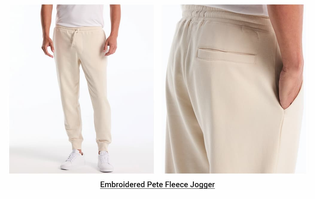 Shop Embroidered Pete Fleece Jogger