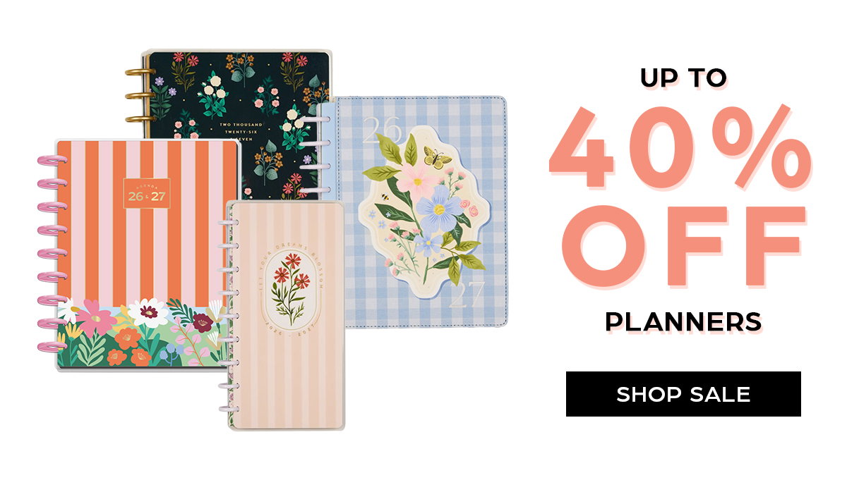 Up to 40% off Planners - Shop Sale