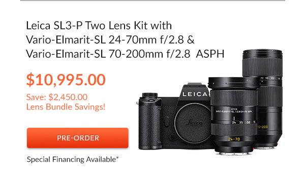 Leica SL3-P Two Lens Kit with Vario-Elmarit-SL 24-70mm f/2.8 & Vario-Elmarit-SL 70-200mm f/2.8 ASPH