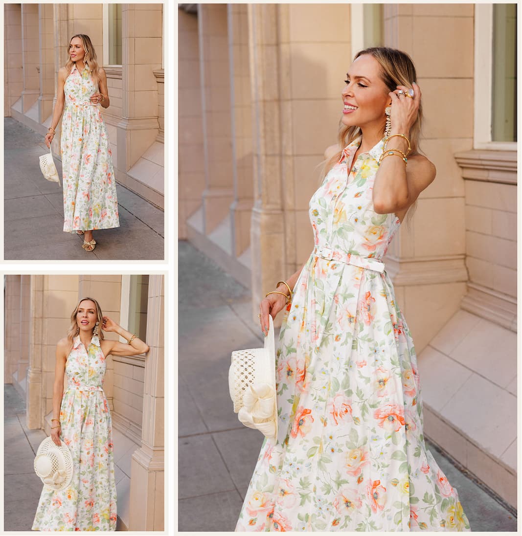 Sienna Rose Cotton Halter Ankle Gown