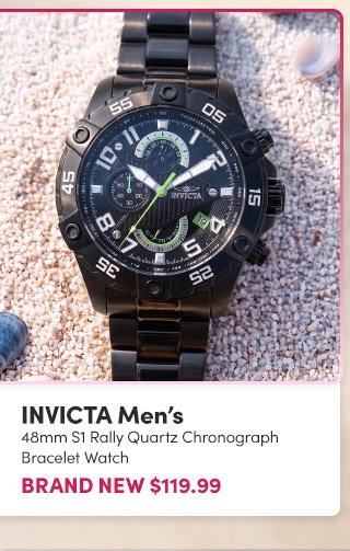 INV-26101 Invicta | Men's 48mm S1 Rally Quartz Chronograph Bracelet Watch – Brand New $119.99