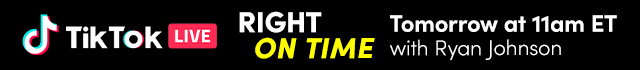 Right on Time - TikTok LIVE Tomorrow @ 11am ET