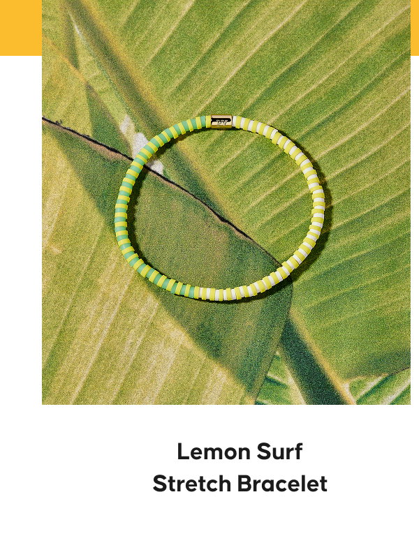 Lemon Surf Stretch Bracelet 