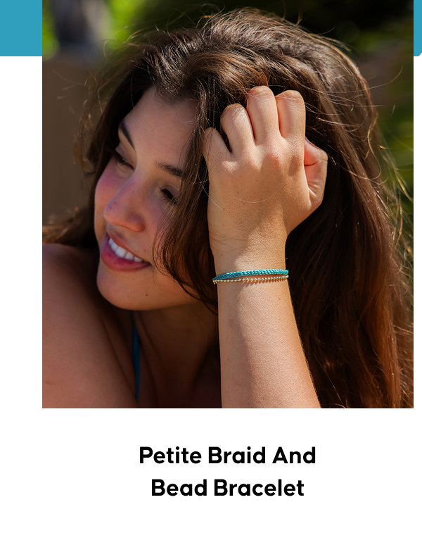 Petite Braid And Bead Bracelet