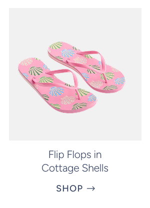 Flip Flops in Cottage Shells