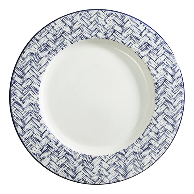 Image of Marguerite Basket Weave Blue 8" Plate