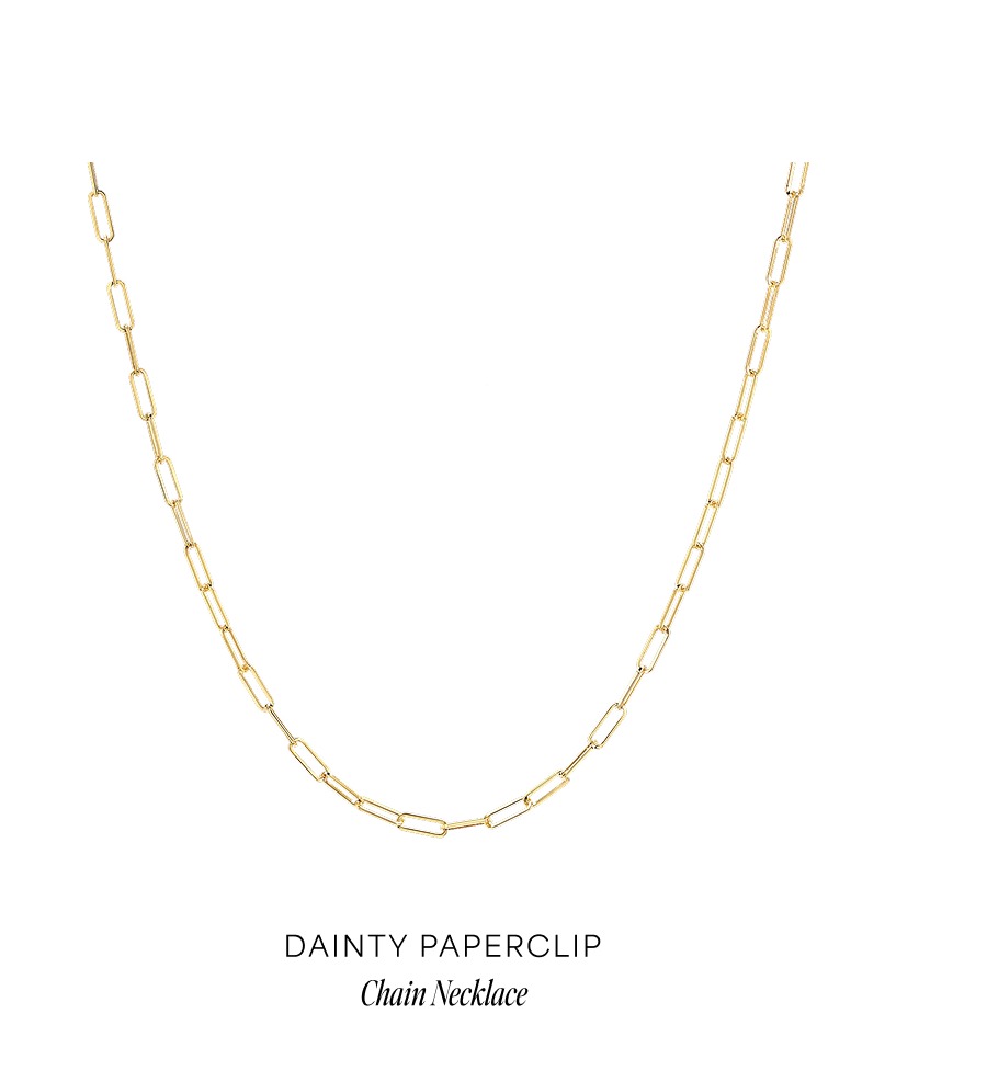 Dainty Paperclip Chain Necklace