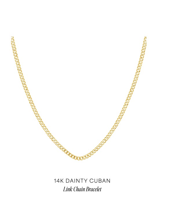 14K Dainty Cuban Link Chain Necklace
