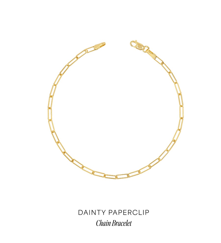 Dainty Paperclip Bracelet