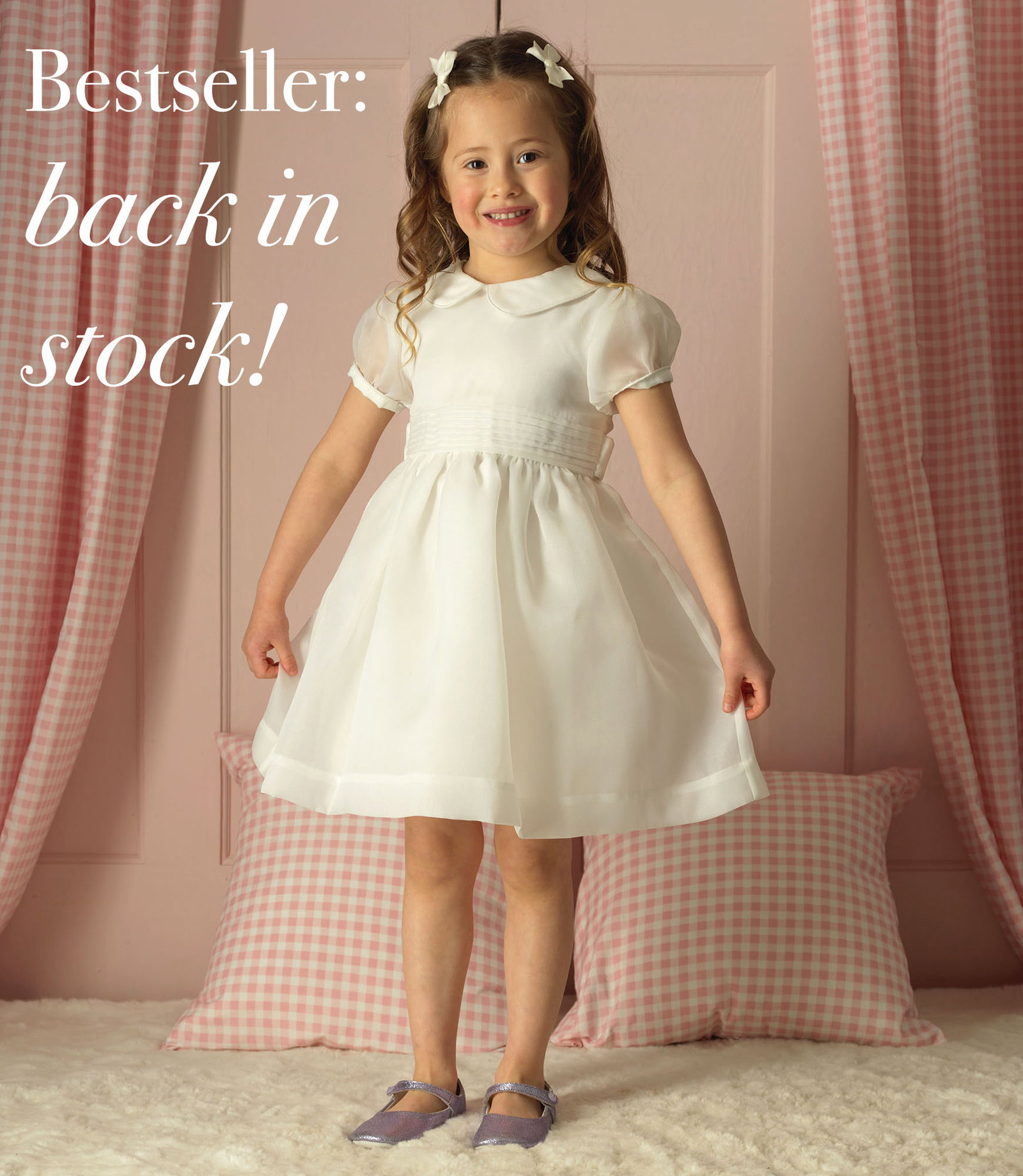 Organza pintuck dress