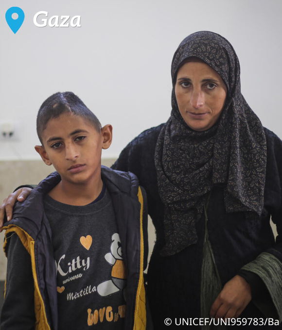 Nedal, 13, should have been worrying about school, not surviving a war. Forced to flee his home in Gaza, he was shot while collecting firewood.